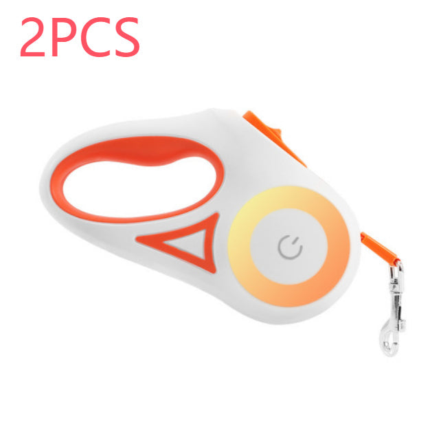 Dog Leash Retractable Leash And Dog Collar Spotlight Automatic Pet Dog Cat Traction Rope For Small Medium Dogs Pet Product
