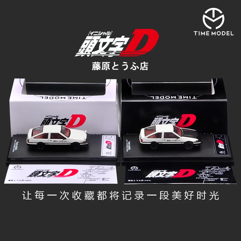 TIME MICRO 1:64 Initial D tofu Shop, AE86 Simulated Alloy Model Car For Display&Gift&Collction